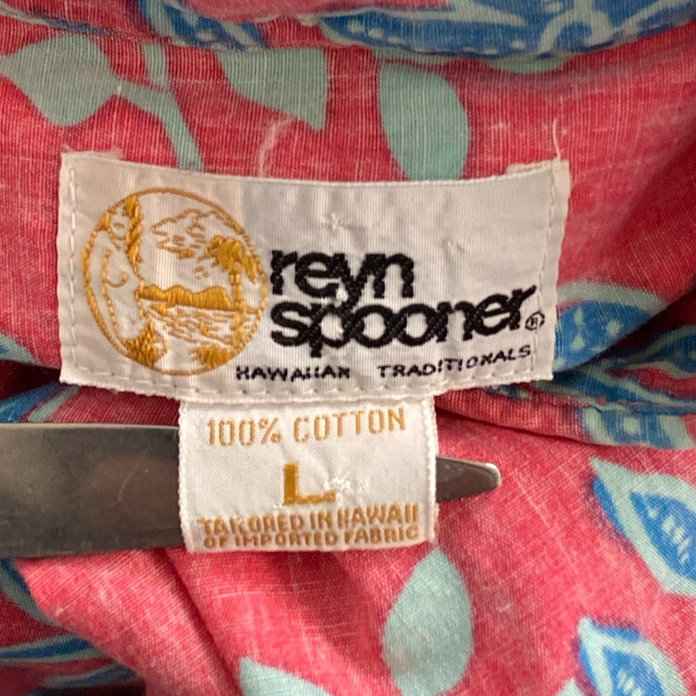 Reyn Spooner Vintage Pink Blue Reyn Spooner Lahaina Sailor Short Sleeve Shirt - Picture 7 of 8